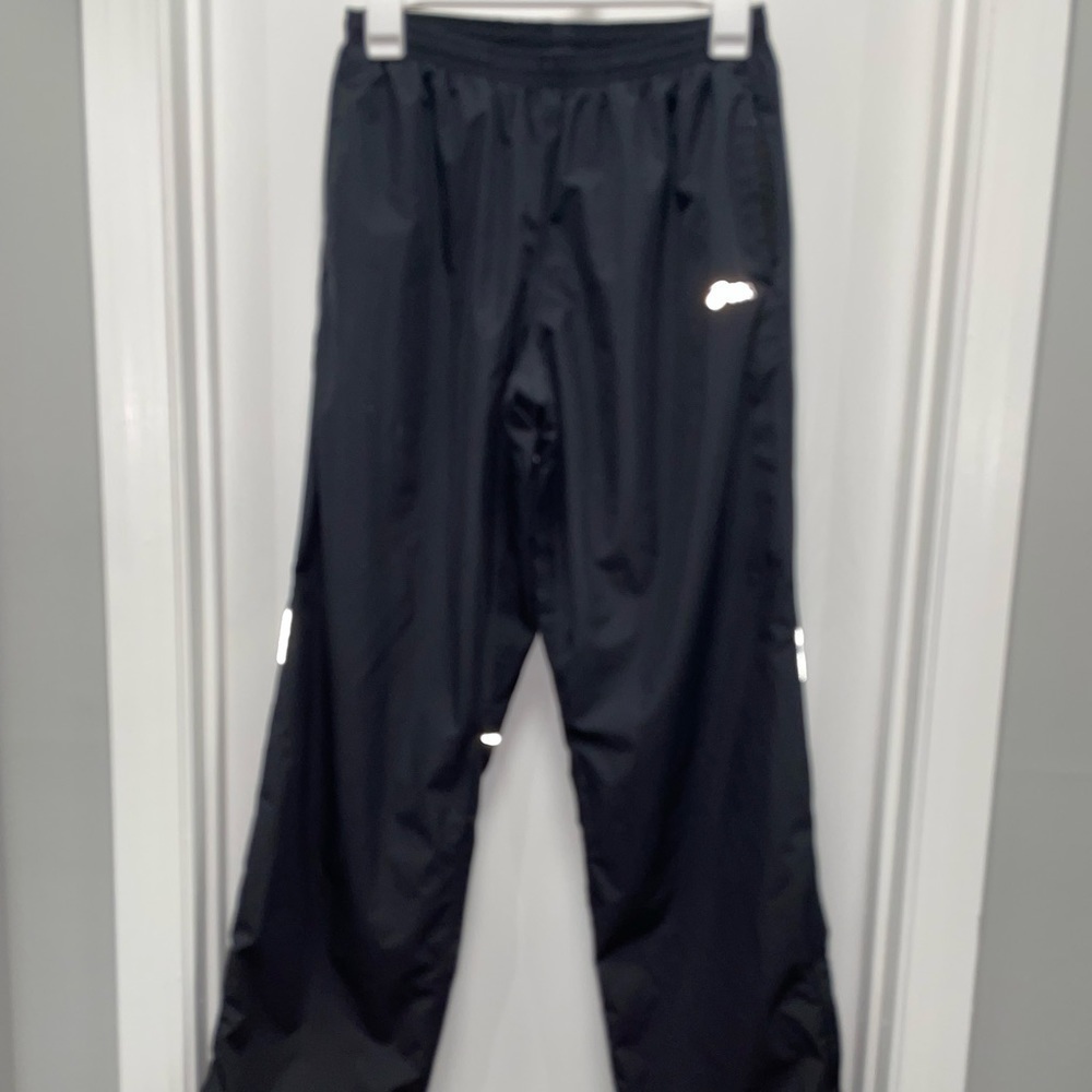 Asics Joggers Track Pants Ankle Zippers Reflective logo Back Running Pants M